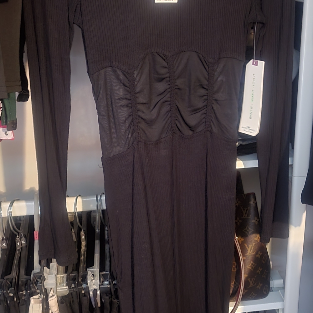 Almost Famous Brown Ruched Bodycon Dress